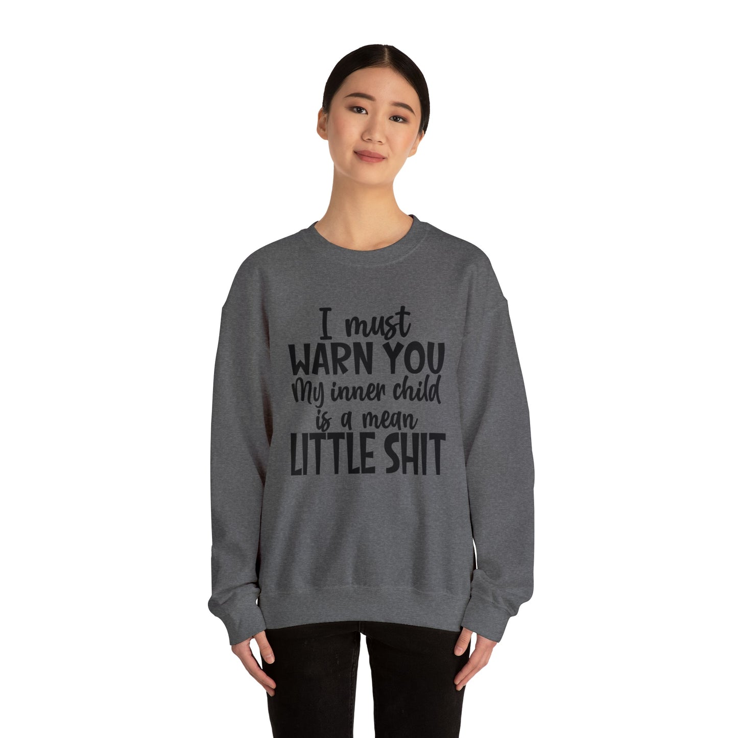Inner Child Is A Mean Little Shit Heavy Blend™ Crewneck Sweatshirt