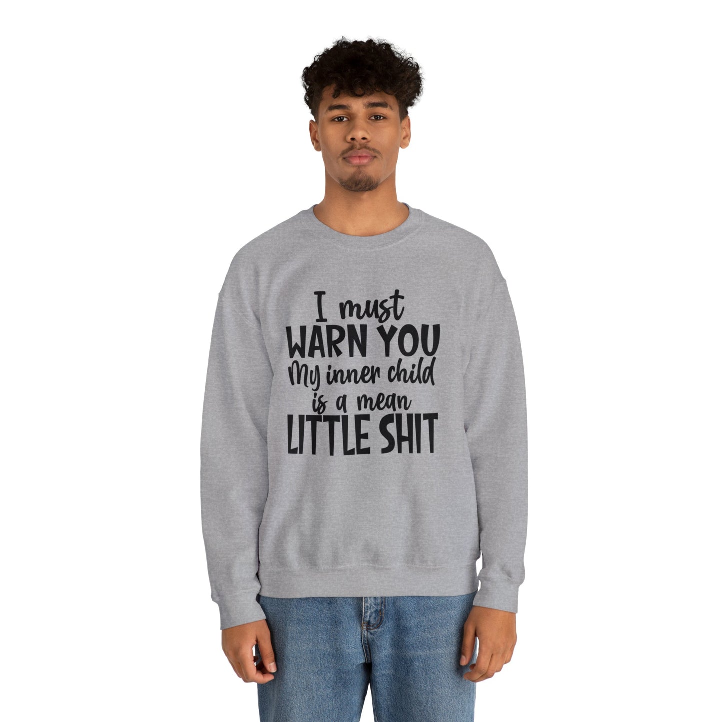 Inner Child Is A Mean Little Shit Heavy Blend™ Crewneck Sweatshirt