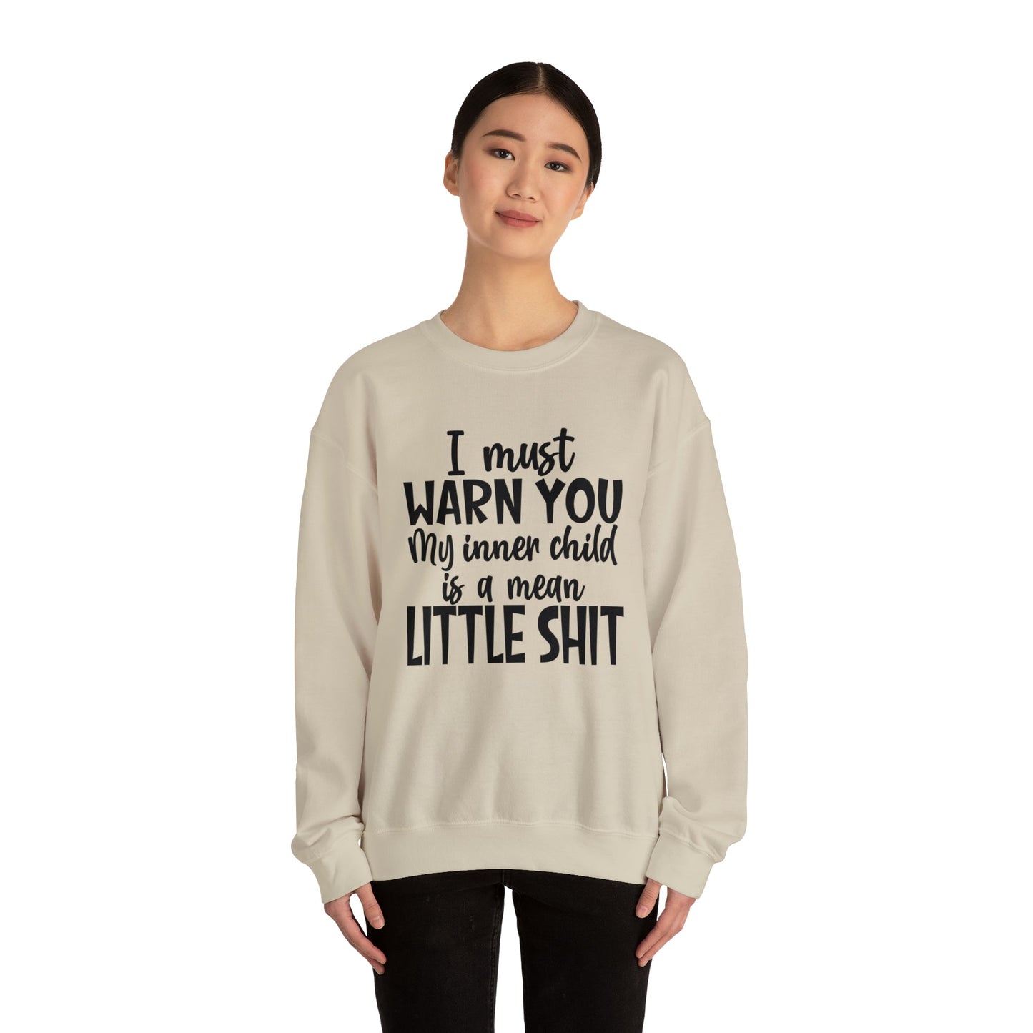 Inner Child Is A Mean Little Shit Heavy Blend™ Crewneck Sweatshirt
